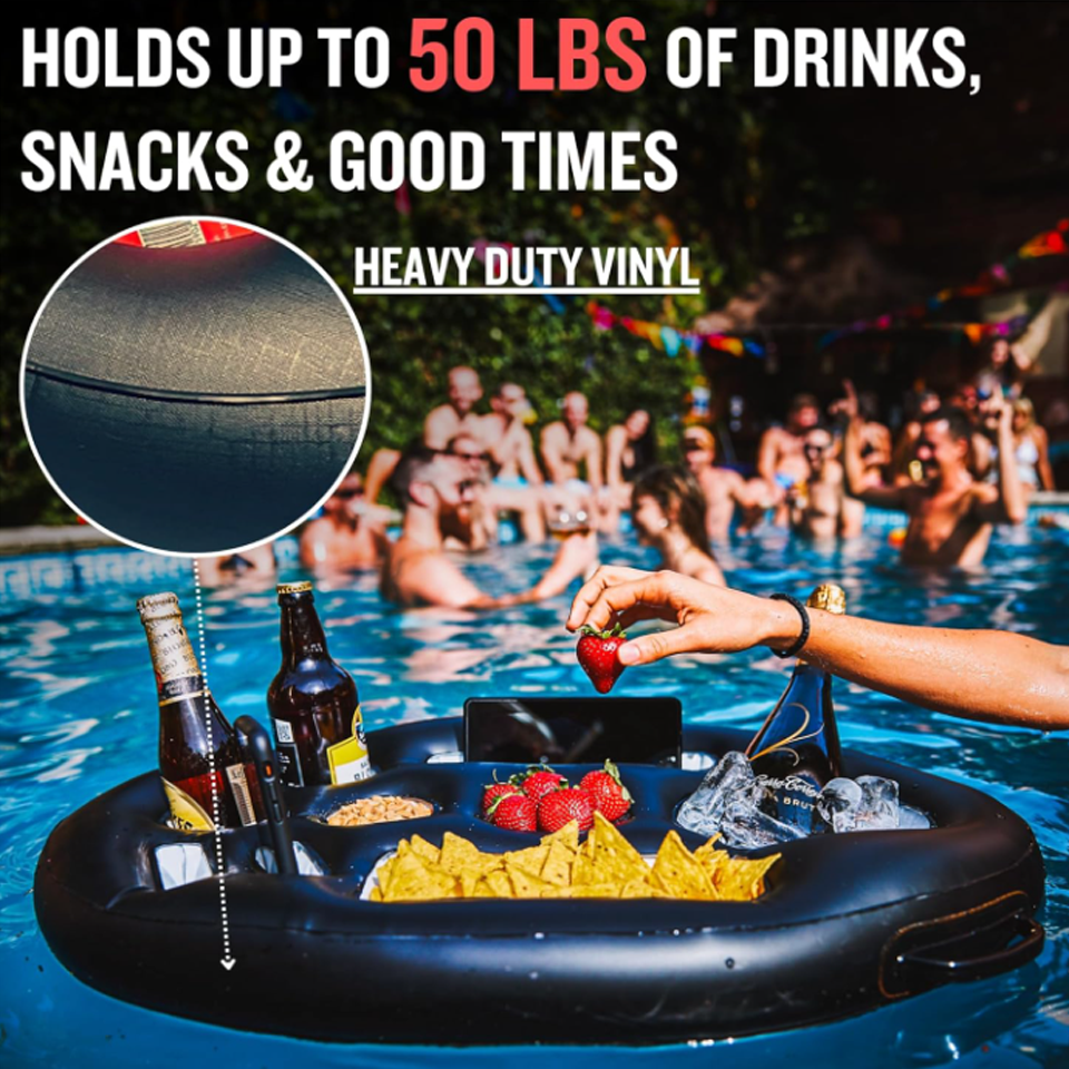 Floating Beverage Holder for Pool – Inflatable Drink Holder - Image 2