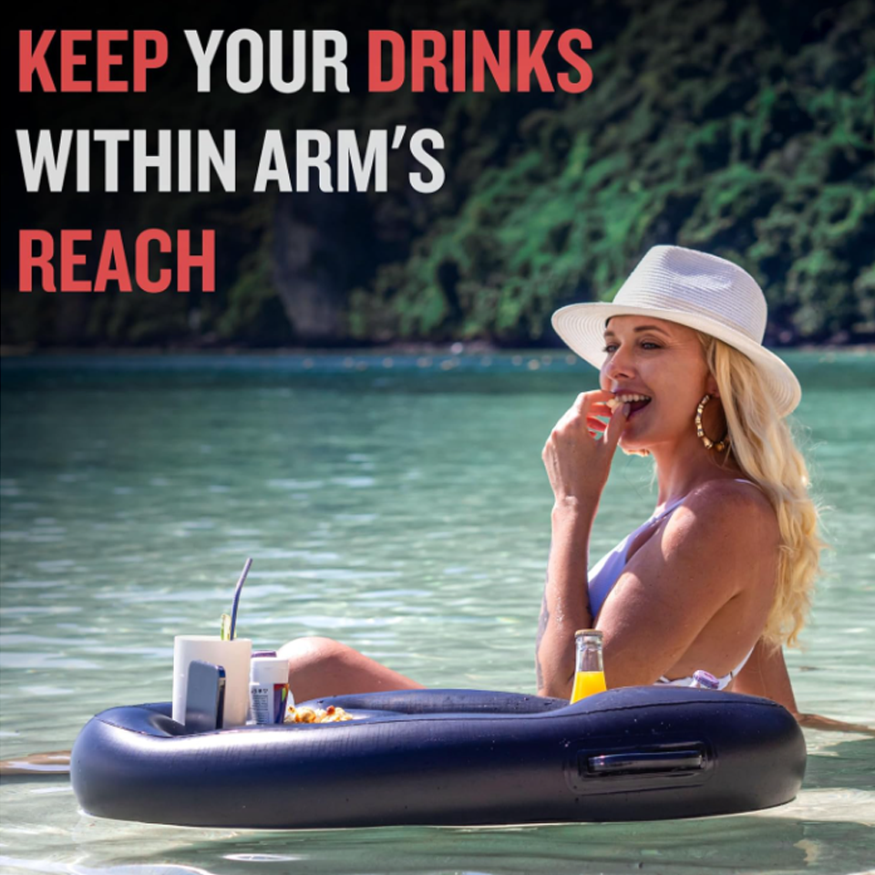 Floating Beverage Holder for Pool – Inflatable Drink Holder - Image 4