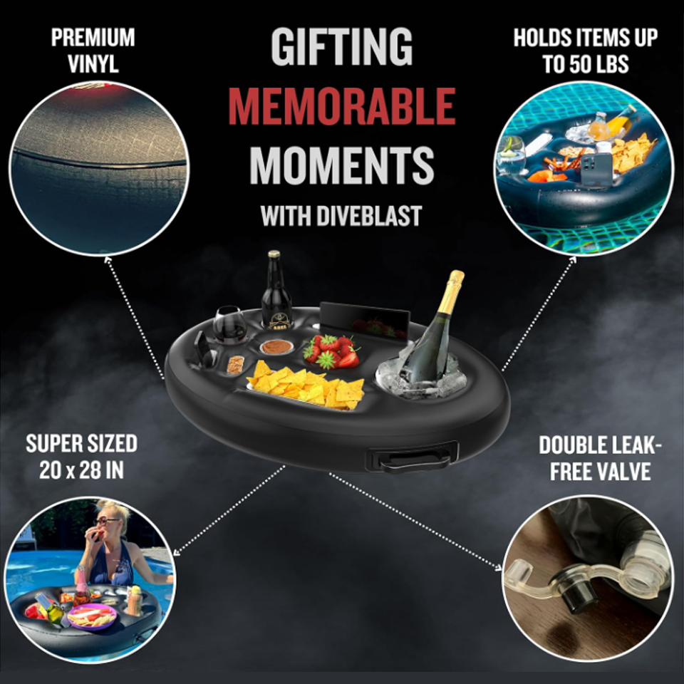 Floating Beverage Holder for Pool – Inflatable Drink Holder - Image 3