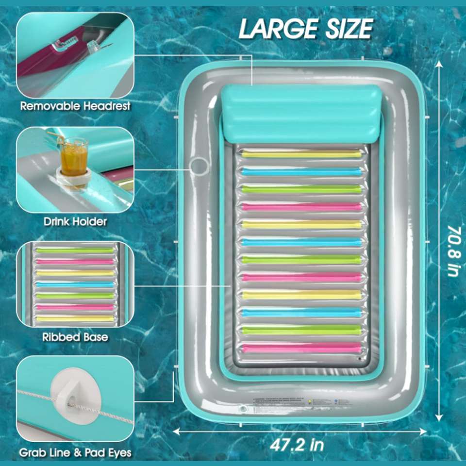 Jasonwell 4 in 1 Inflatable Tanning Pool Lounger Float - Image 3